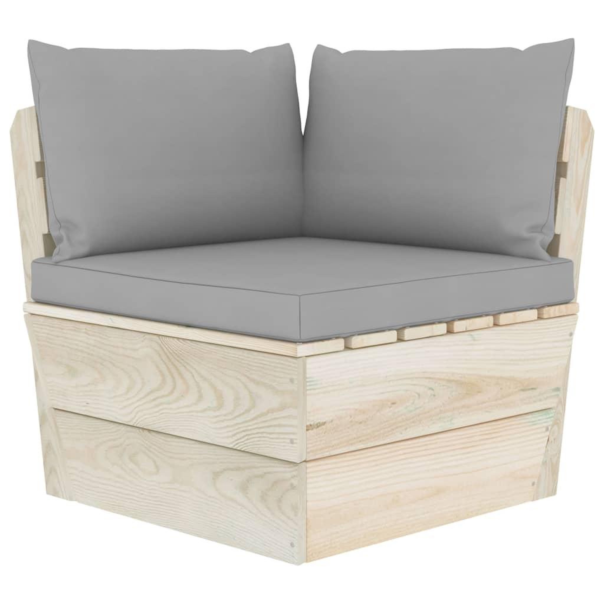 Voir la diapositive 4 : VIDAXL Salon de jardin palette 5 pcs avec coussins bois d'epicea