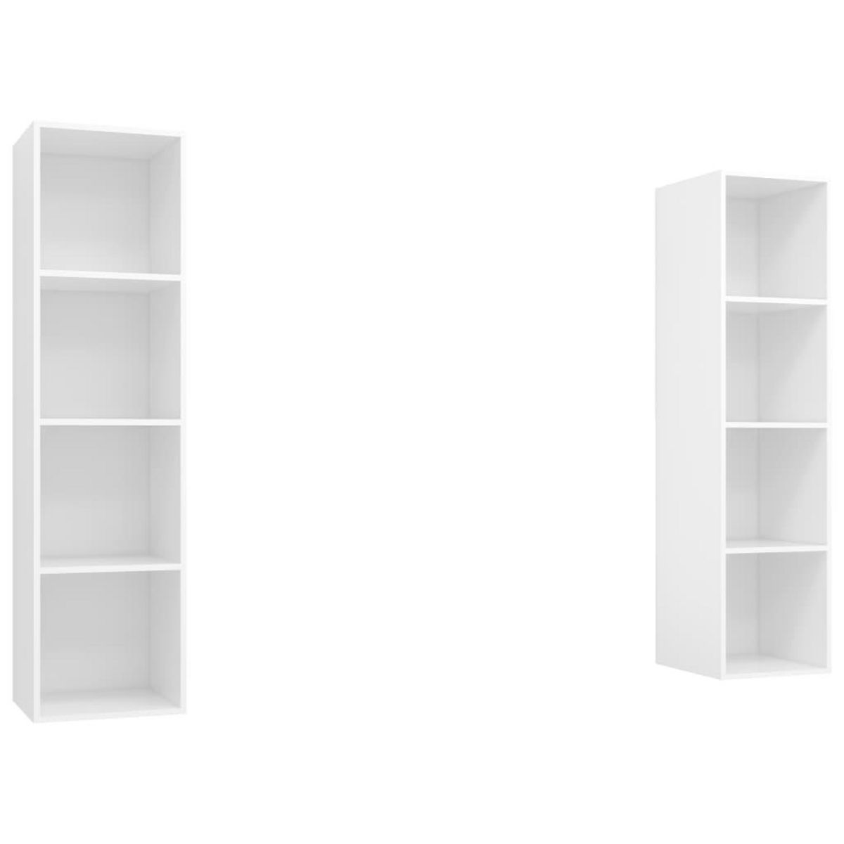 VIDAXL Meubles TV muraux 2 pcs Blanc Bois d'ingenierie
