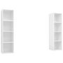Voir la diapositive 2 : VIDAXL Meubles TV muraux 2 pcs Blanc Bois d'ingenierie
