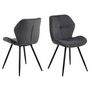 Voir la diapositive 2 : LISA DESIGN Manilla - lot de 2 chaises - en tissu microfibre - pieds en métal