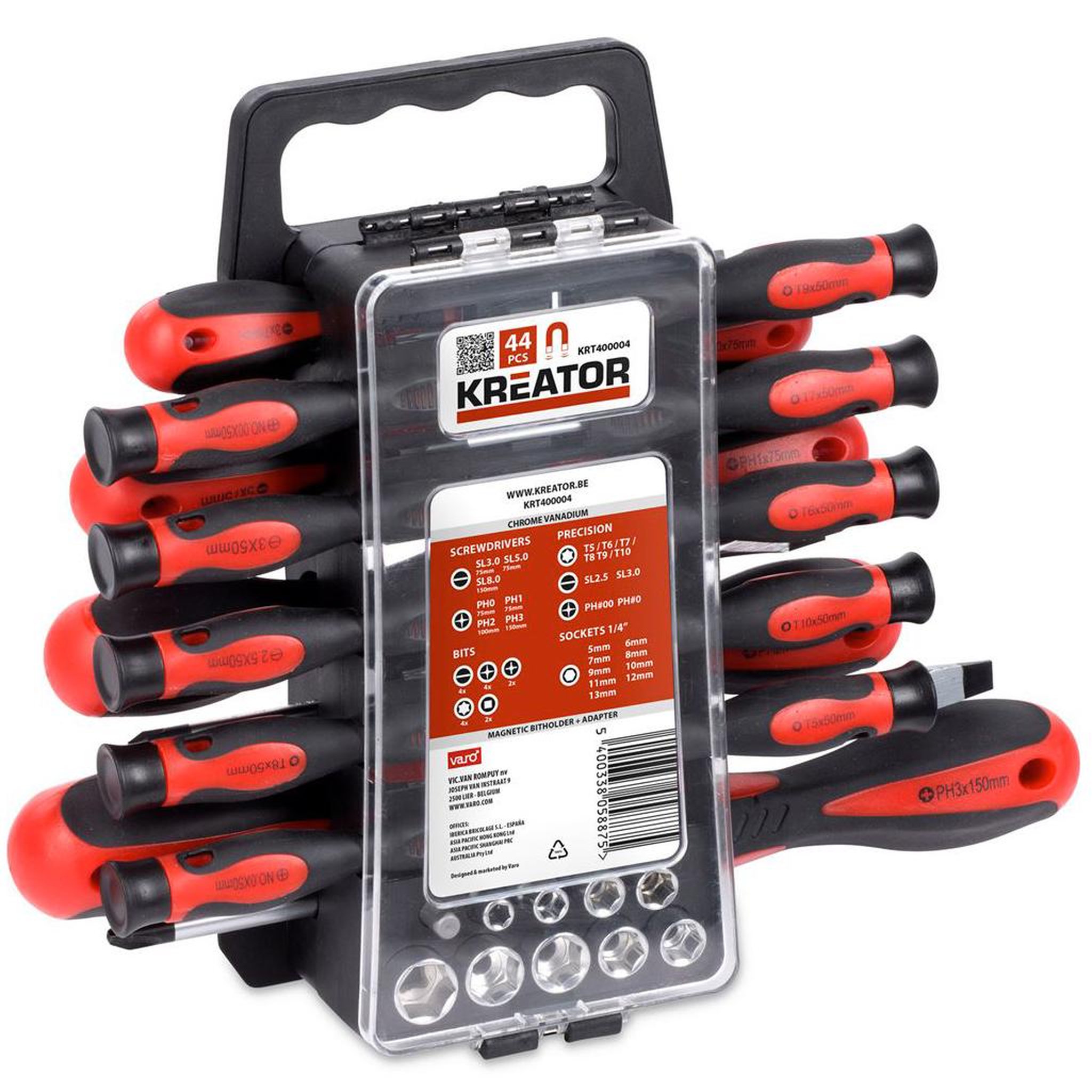 KREATOR Coffret de 44 tournevis multi-usage avec support