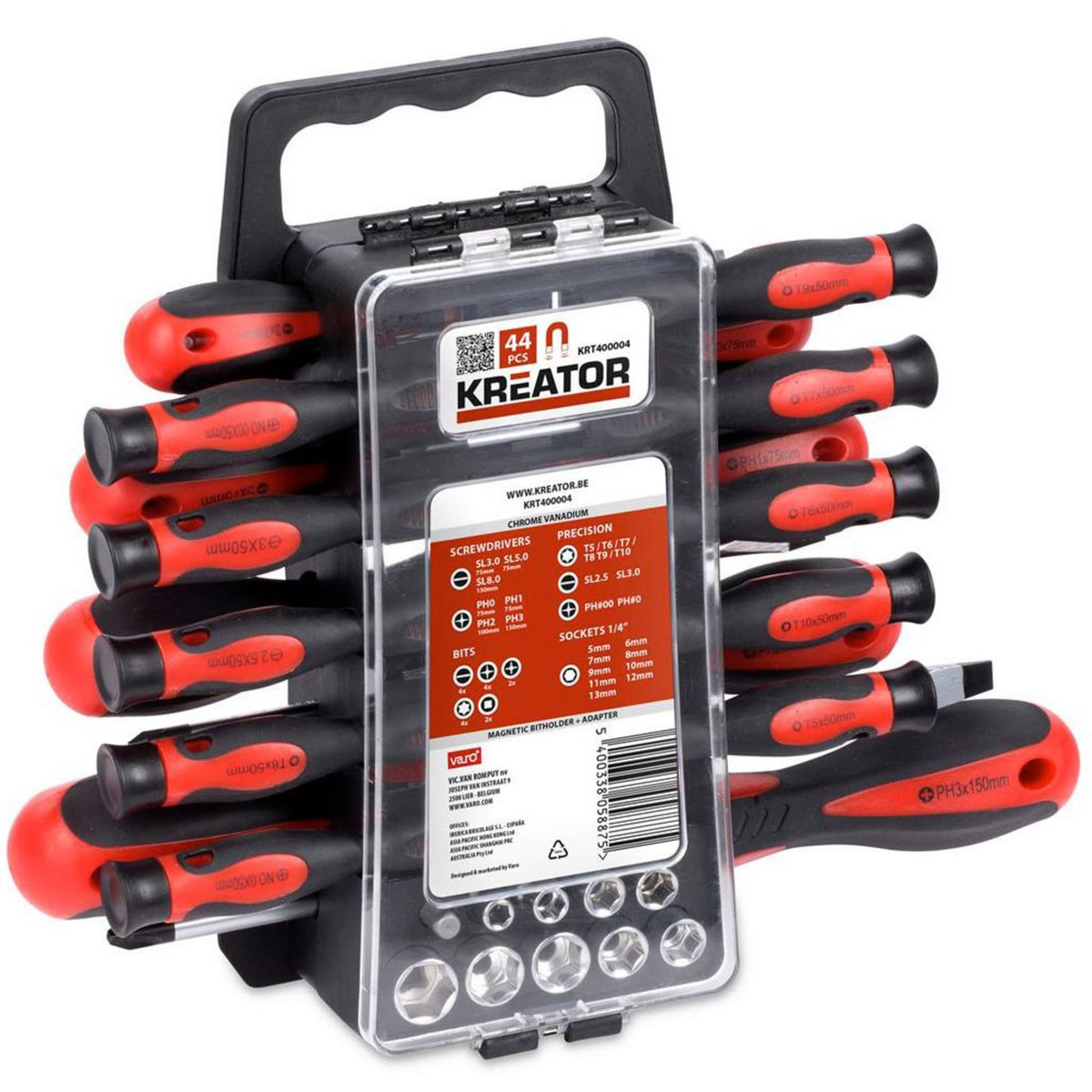 KREATOR Coffret de 44 tournevis multi-usage avec support
