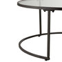 Voir la diapositive 4 : Paris Prix Lot de 2 Tables Basses Rondes  Hexagone  91cm Noir
