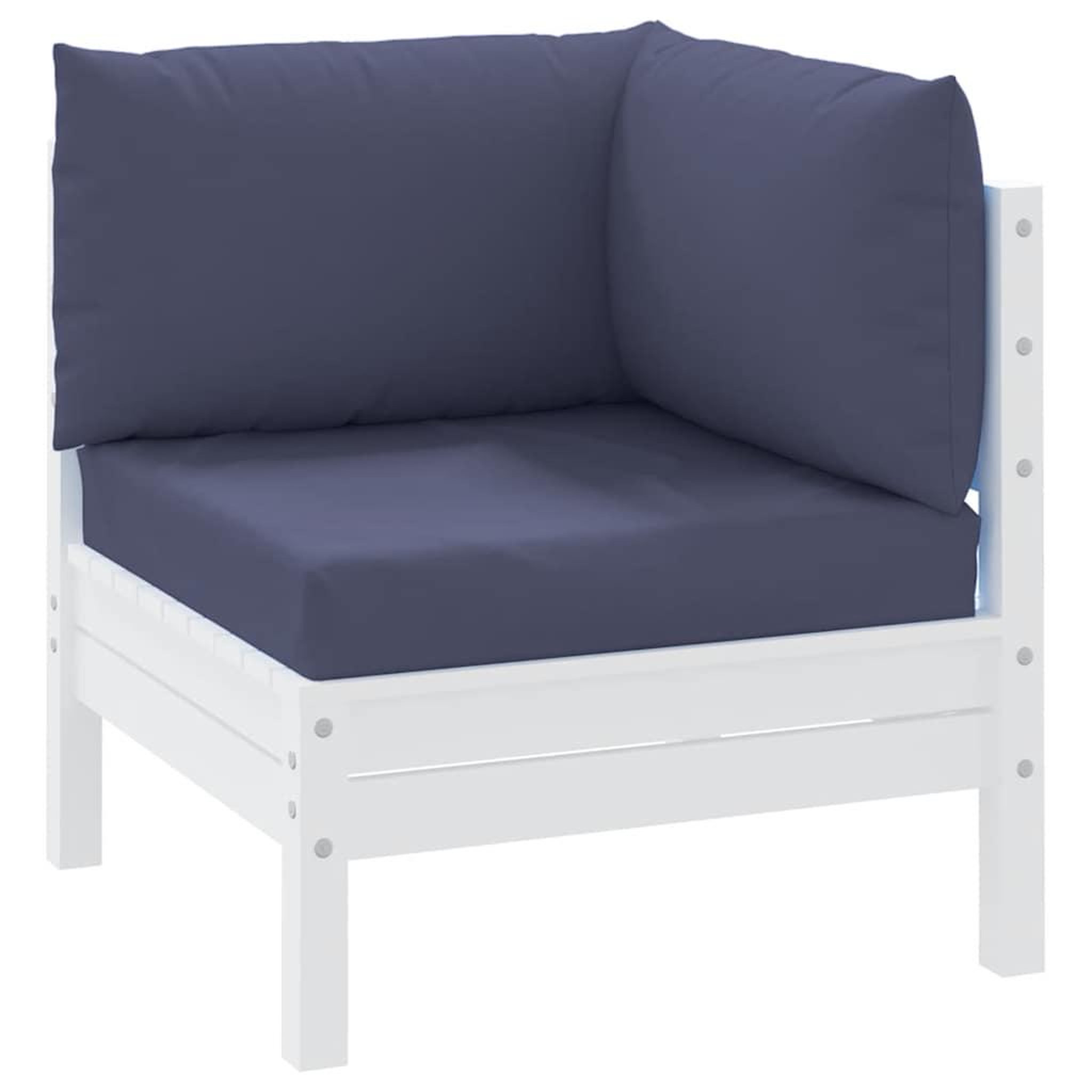 Voir la diapositive 3 : VIDAXL Coussins de palette lot de 3 bleu marine tissu oxford