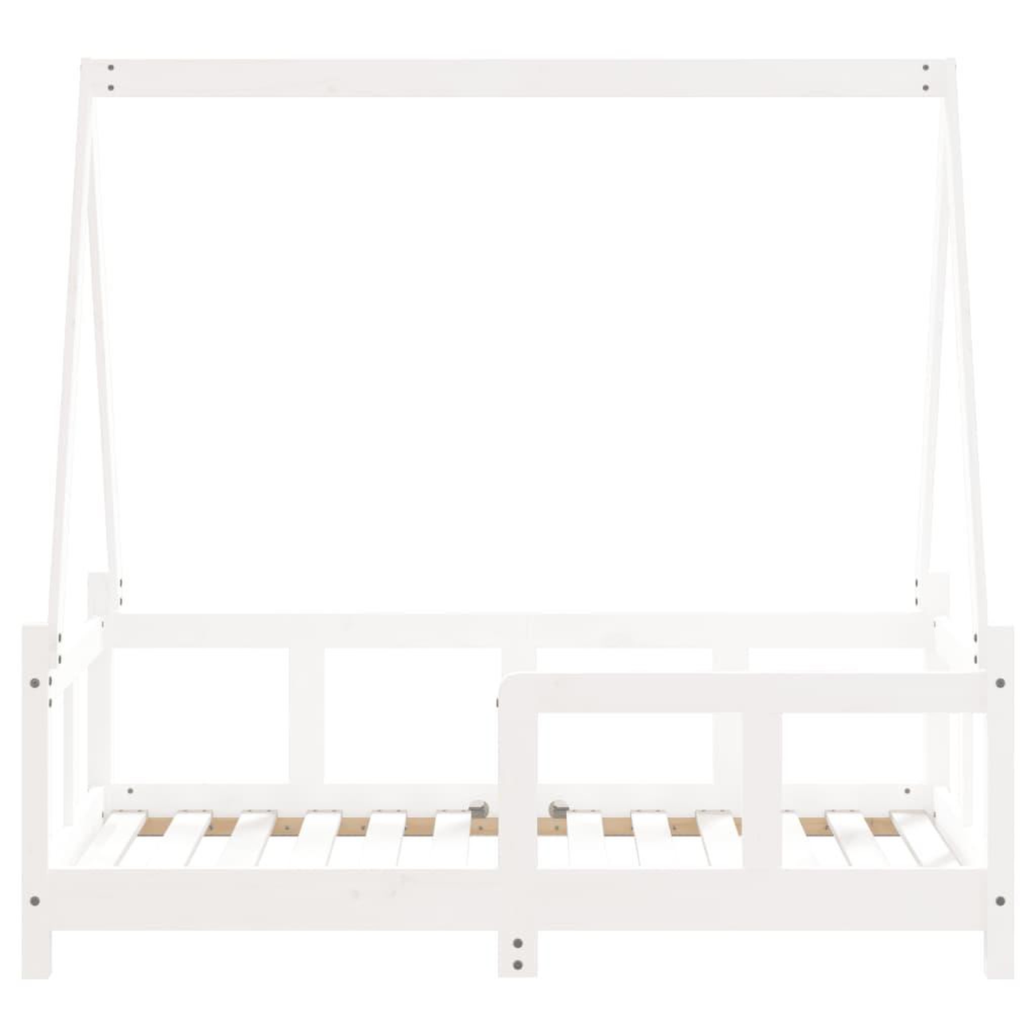 Voir la diapositive 5 : VIDAXL Cadre de lit pour enfant blanc 70x140 cm bois de pin massif