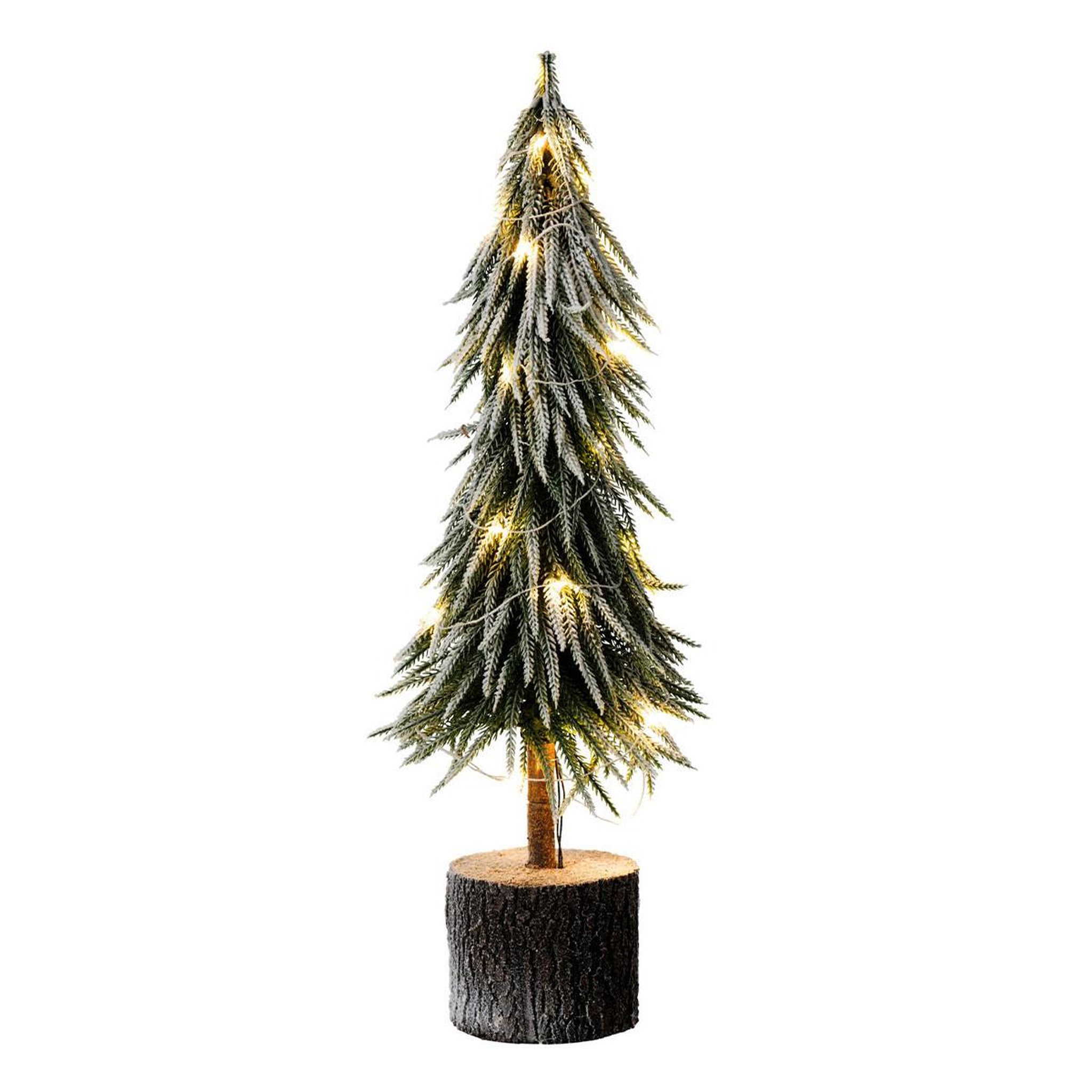Voir la diapositive 1 : J-LINE Sapin de noël déco à led  luther  60cm vert