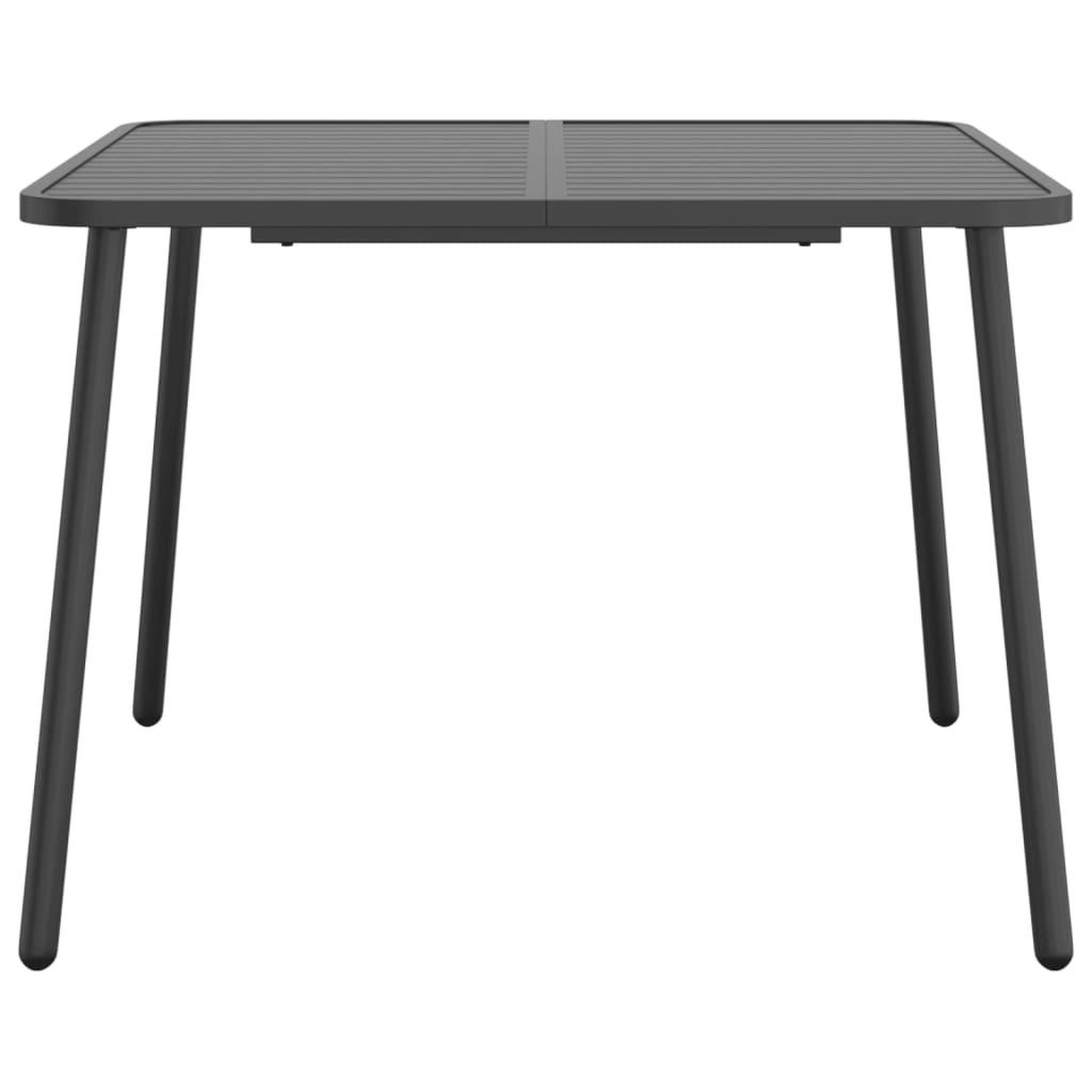 Voir la diapositive 3 : VIDAXL Table de jardin anthracite 100x100x71 cm acier