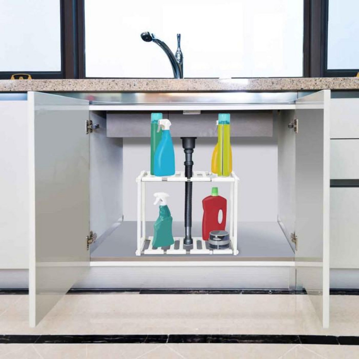 Paris Prix Porte-Ustensiles Extensible  Cuisine  40-68cm Blanc