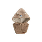 Petit Béguin Capuche bébé en sherpa Charly. Coloris disponibles : Marron