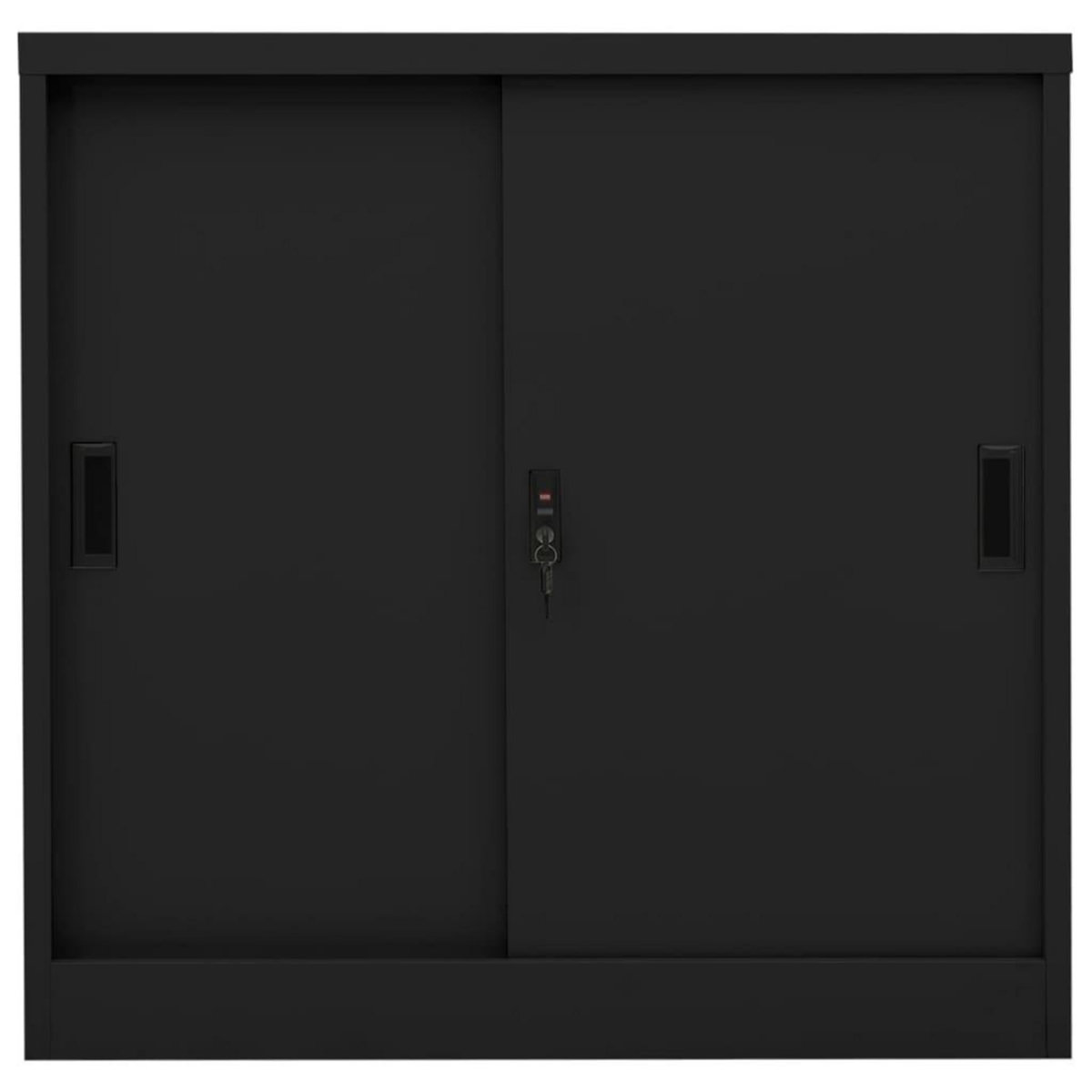 VIDAXL Armoire de bureau avec porte coulissante Noir 90x40x90 cm Acier
