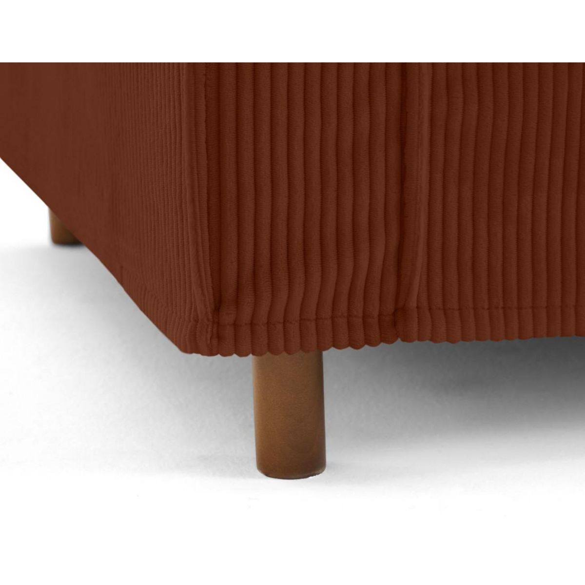 LISA DESIGN Jake - canapé déhoussable d'angle droit 5 places en velours côtelé