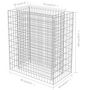 Voir la diapositive 6 : VIDAXL Lit sureleve a gabion Acier galvanise 90x50x100 cm