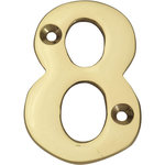 CENTRALE BRICO Chiffre 8 en laiton poli H.5.1 x l.3.5 cm