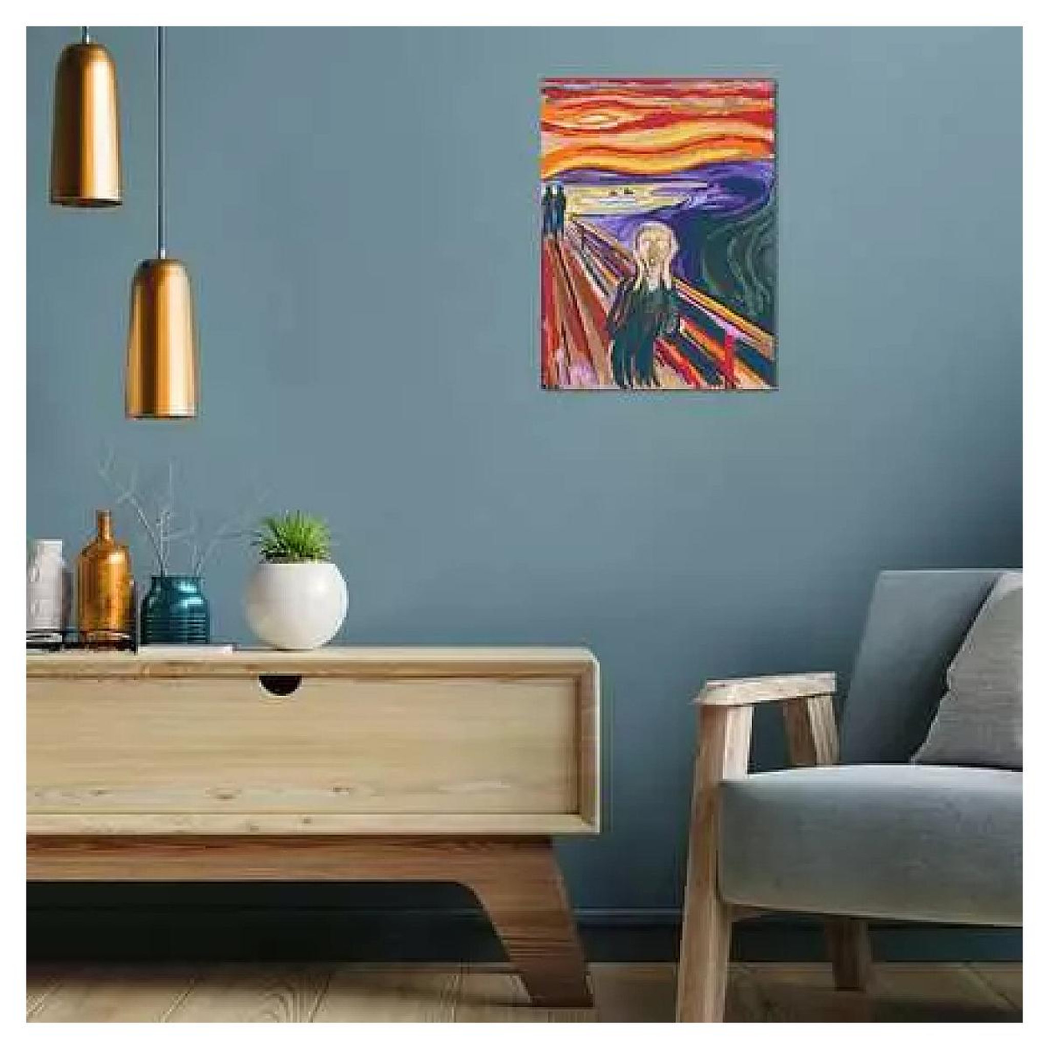 Voir la diapositive 5 : RAVENSBURGER Peinture par numero adulte - CreArt 30x40cm Le Cri