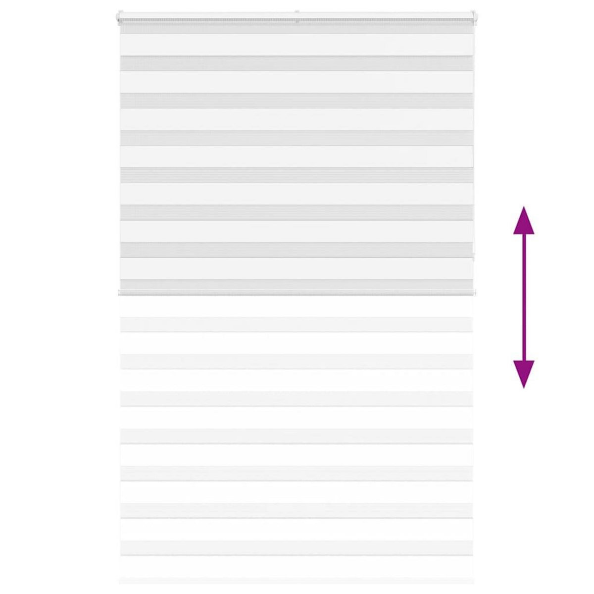 VIDAXL Store zebre blanc 150x230 cm largeur du tissu 145,9cm polyester