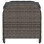 Voir la diapositive 5 : VIDAXL Tabouret de jardin avec coussin gris 58x46x46 cm resine tressee