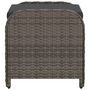 Voir la diapositive 5 : VIDAXL Tabouret de jardin avec coussin gris 58x46x46 cm resine tressee