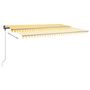 Voir la diapositive 5 : VIDAXL Auvent manuel retractable sur pied 500x350 cm Jaune/Blanc