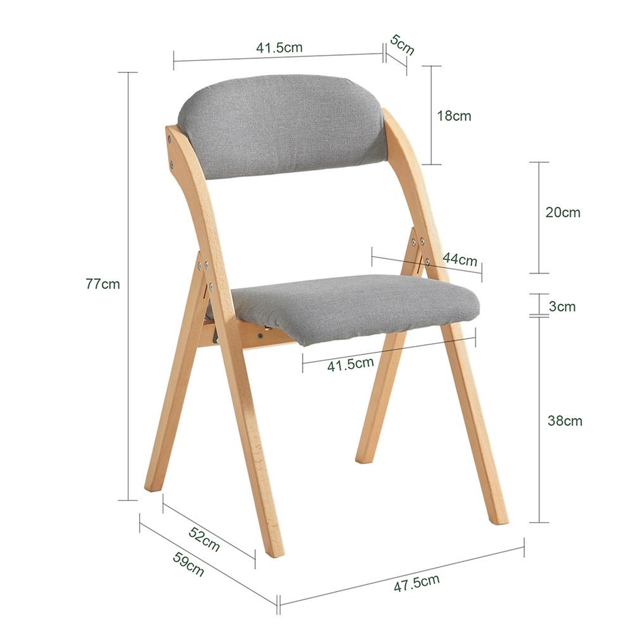 Voir la diapositive 3 : SOBUY SoBuy - Chaise Pliante ergonomique rembourrée - Nordique - FST92