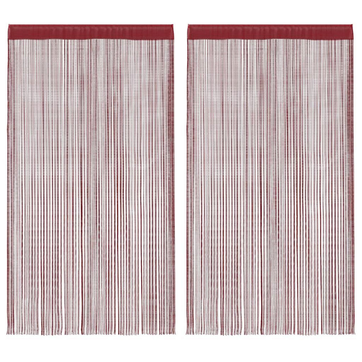 VIDAXL Rideau en fils 2 pcs 140 x 250 cm Bordeaux