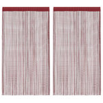 VIDAXL Rideau en fils 2 pcs 140 x 250 cm Bordeaux