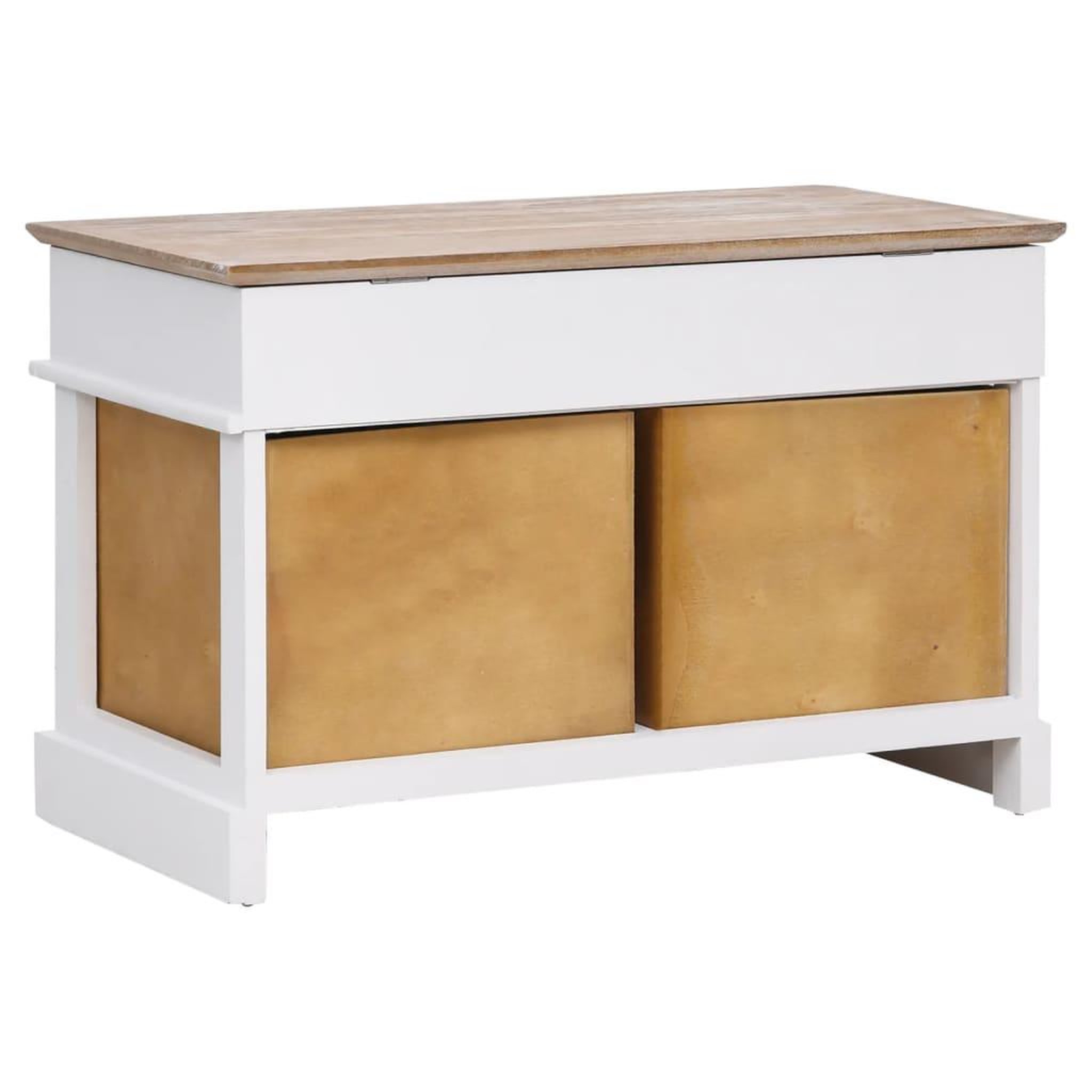 Voir la diapositive 3 : VIDAXL Banc d'entree 70 x 35 x 45 cm Bois de Paulownia