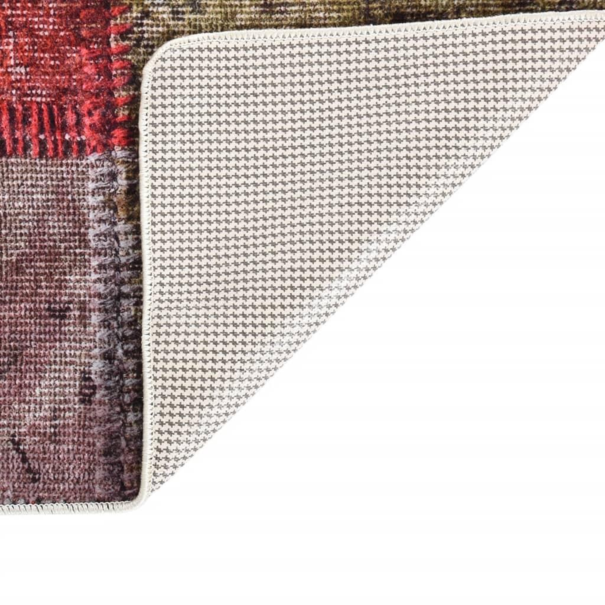 Voir la diapositive 2 : VIDAXL Tapis lavable antiderapant Patchwork 160x230 cm multicolore