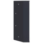 Voir la diapositive 5 : VIDAXL Armoire de bain a miroir d'angle gris 30x24x60 cm