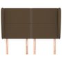 Voir la diapositive 3 : VIDAXL Tete de lit avec oreilles Marron fonce 147x23x118/128 cm Tissu