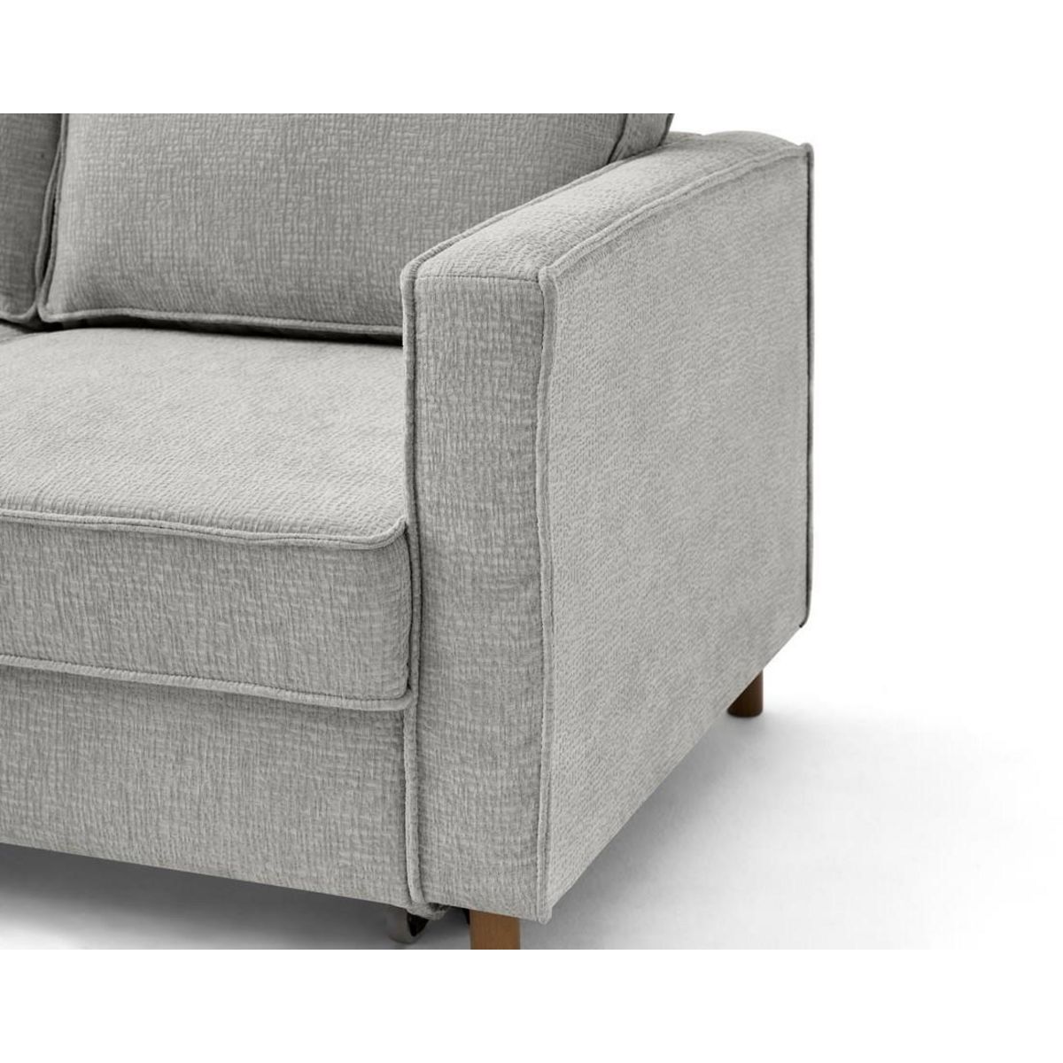 LISA DESIGN Jake - canapé d'angle gauche 5 places convertible en tissu velours relief