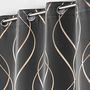 Voir la diapositive 2 : Paris Prix Rideau Occultant  Élise  135x240cm Anthracite & Or