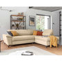 Voir la diapositive 1 : BEST MOBILIER Clever - canapé d'angle droit - 5 places - convertible avec coffre et têtières - en tissu
