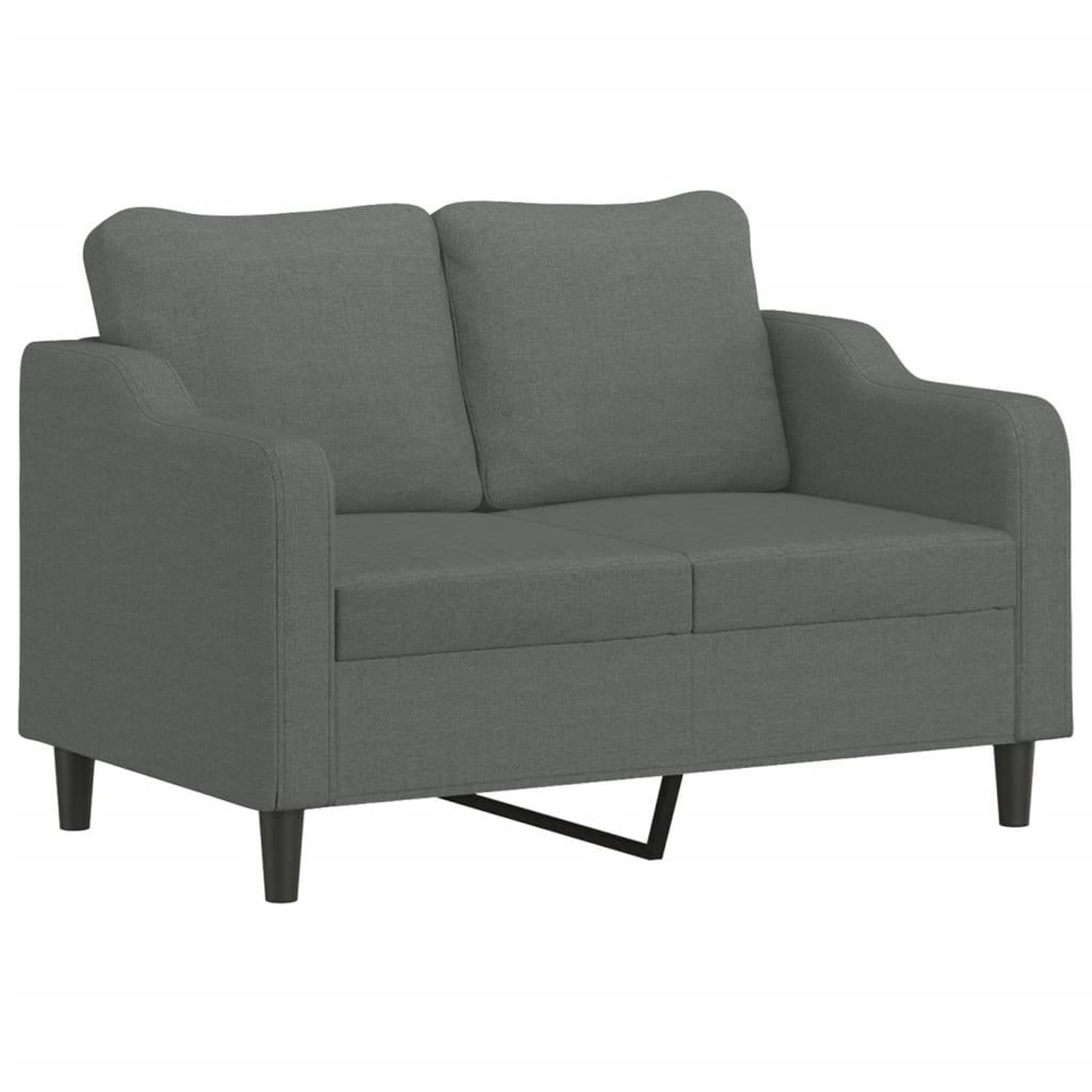 Voir la diapositive 3 : VIDAXL Ensemble de canapes 2 pcs coussins gris fonce tissu