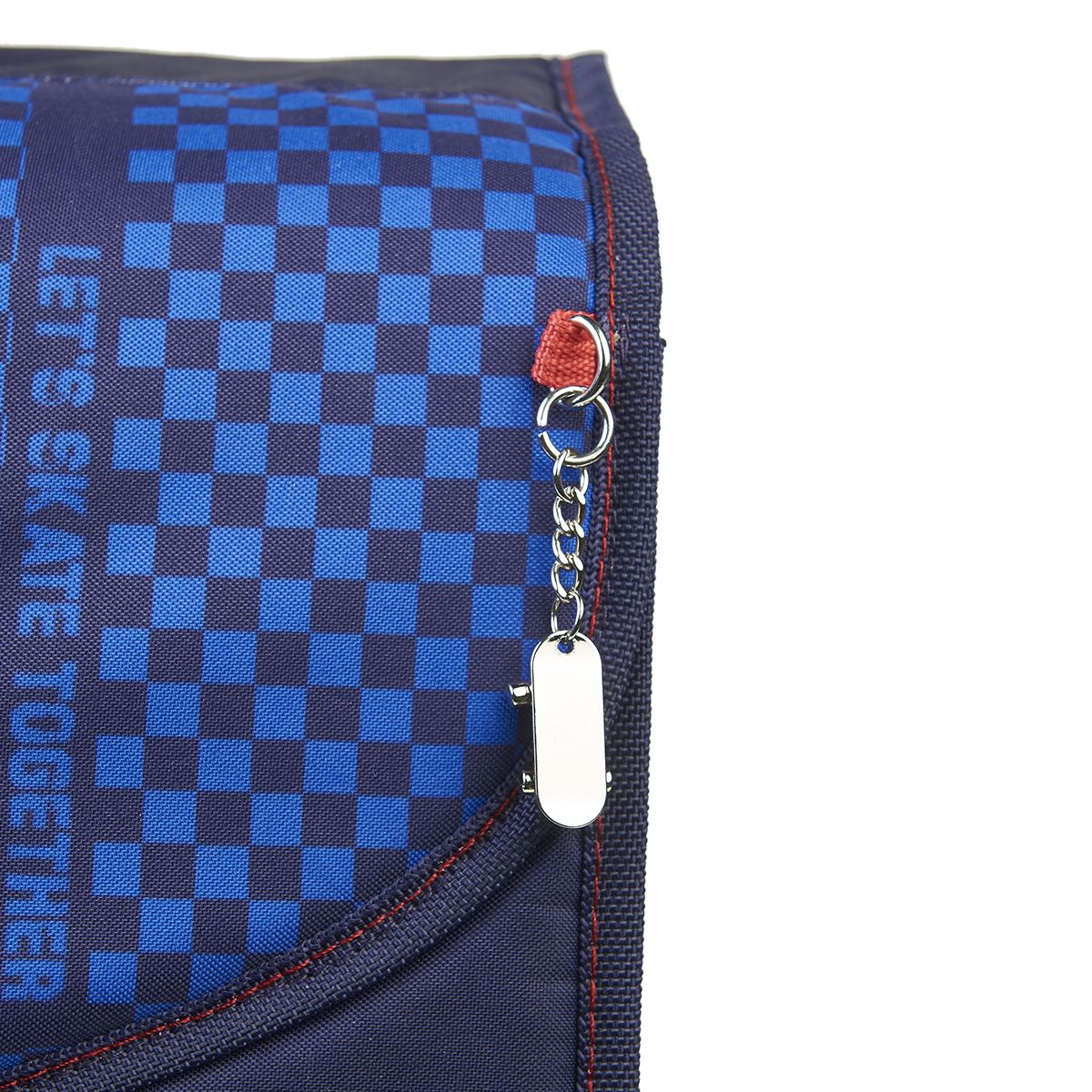 AUCHAN Cartable à roulettes bleu SKATE avec leds