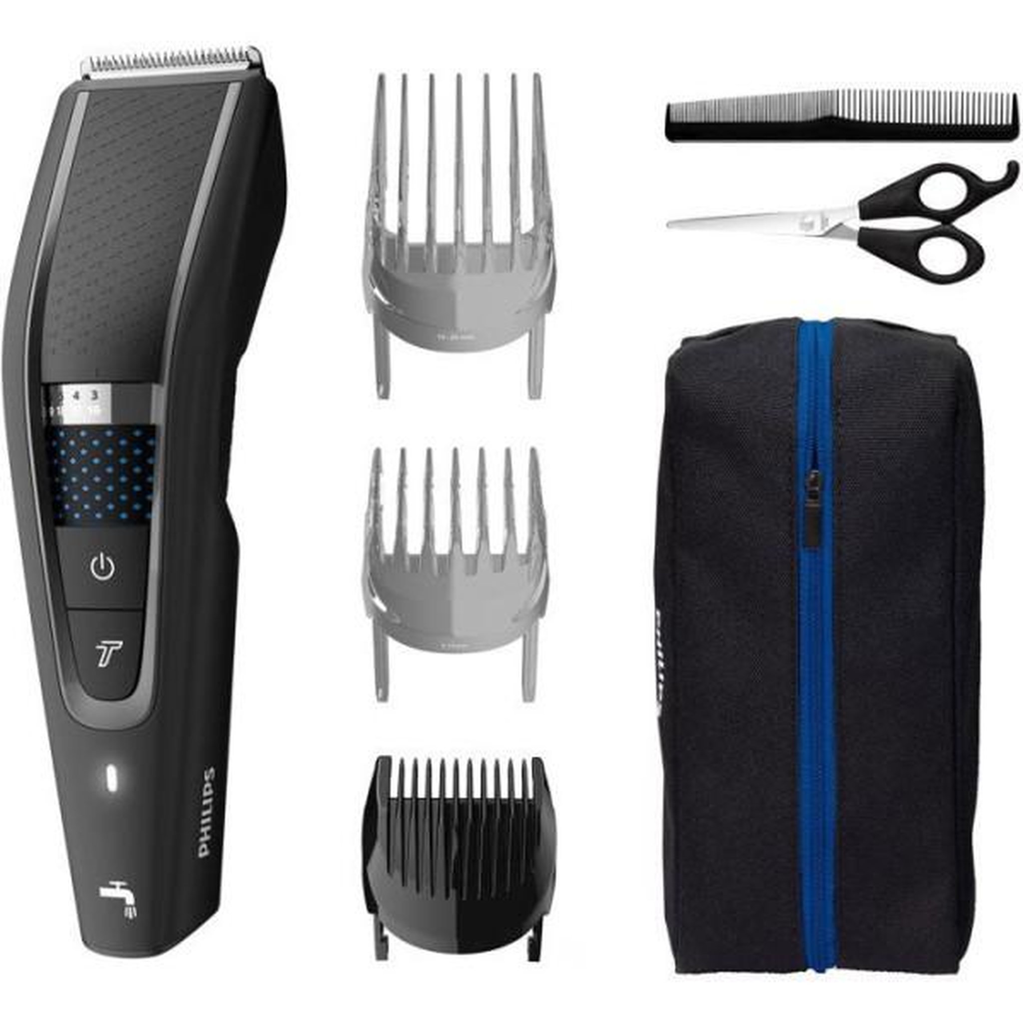 Philips Tondeuse a Cheveux  - PHILIPS - HC5632/15 - 28 hauteurs de coupe - 3 sabots - 90 min autonomie