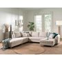 Voir la diapositive 4 : LISA DESIGN Rune - canapé panoramique avec pouf d'appoint - 7 places - style scandinave - gauche