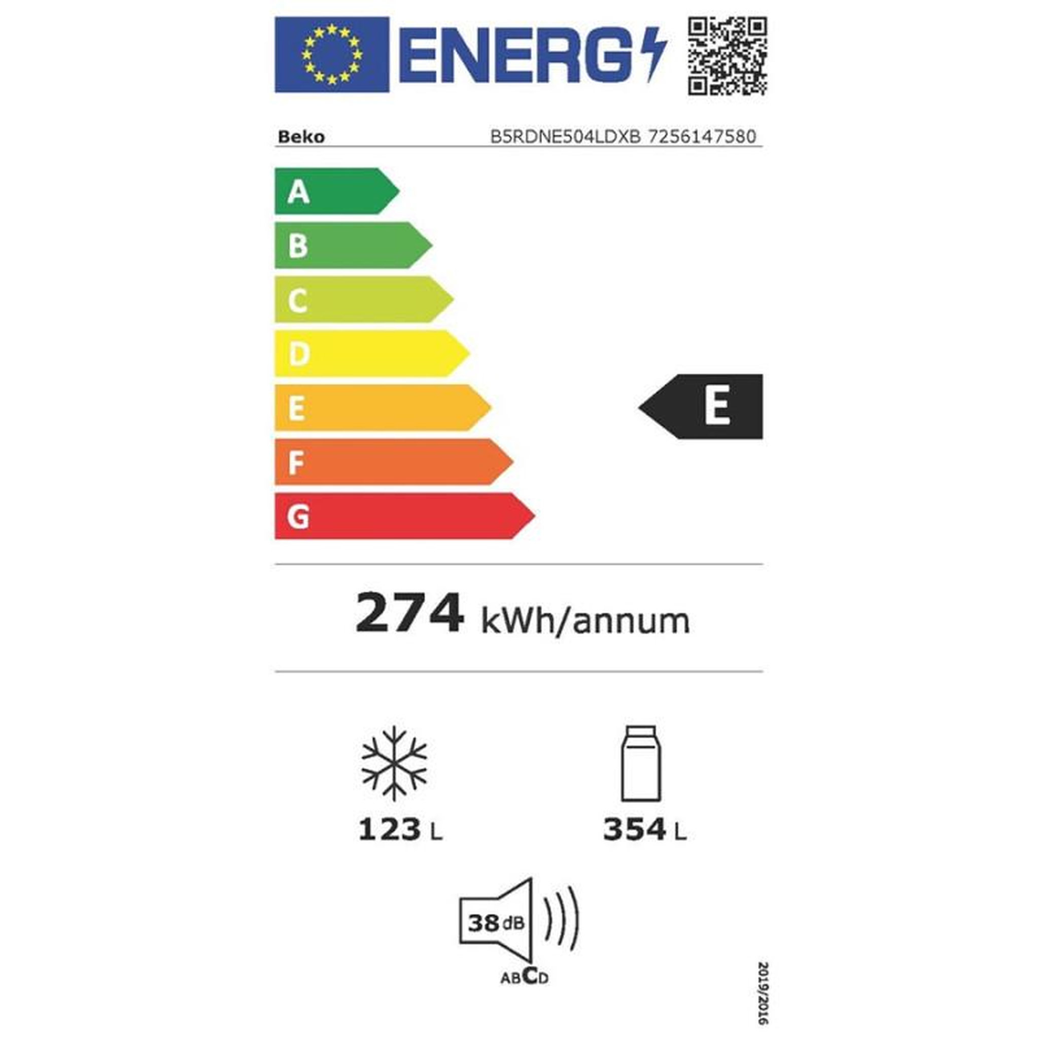 Voir la diapositive 6 : Beko Réfrigérateur combiné 70cm 477l nofrost métal - b5rdne504ldxb