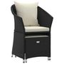 Voir la diapositive 4 : VIDAXL Salon de jardin 2 pcs avec coussins Noir Resine tressee