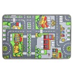 PLAY4FUN Tapis de jeu - Circuit de voiture en ville - 100 x 67 cm