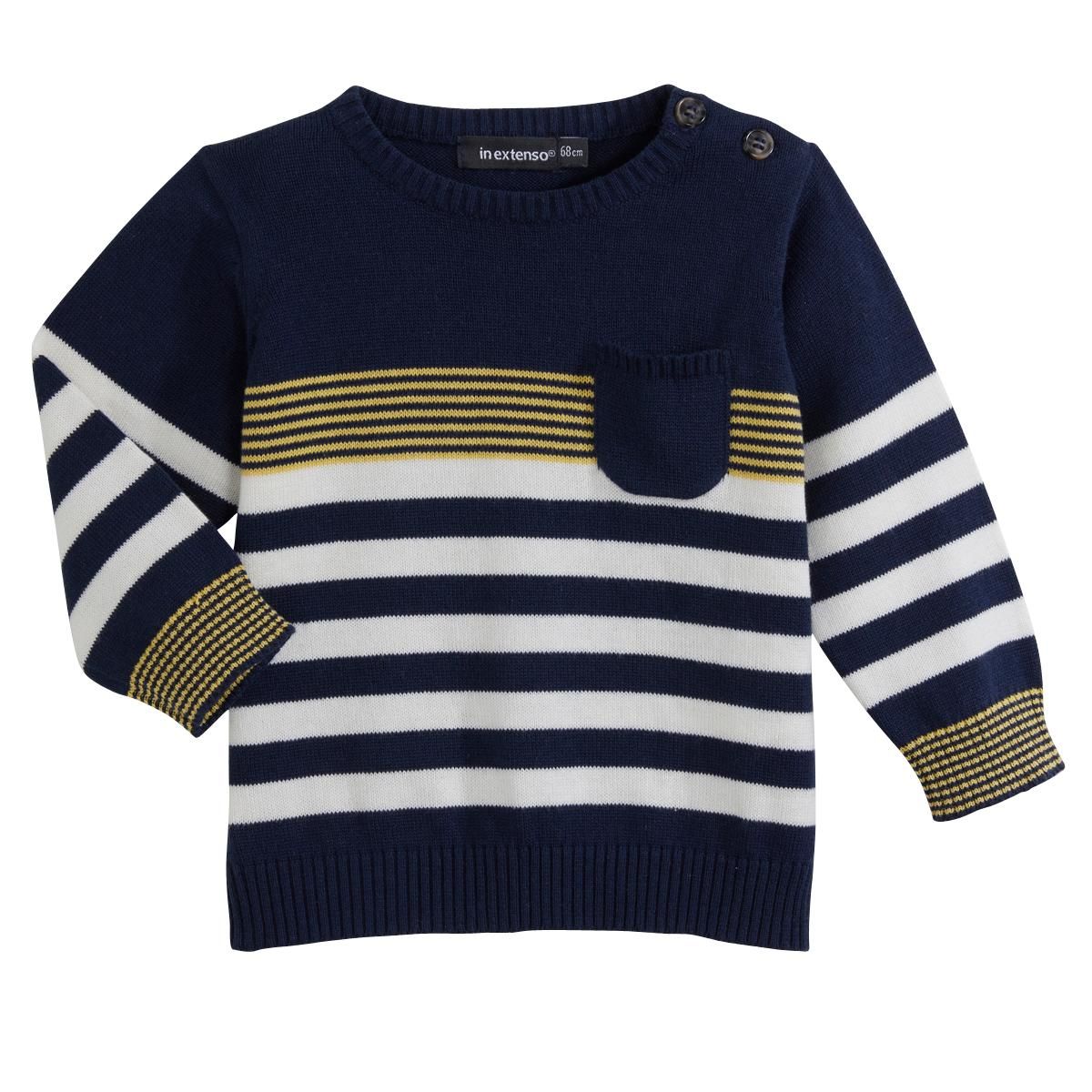 IN EXTENSO Pull col rond en tricot bébé garçon