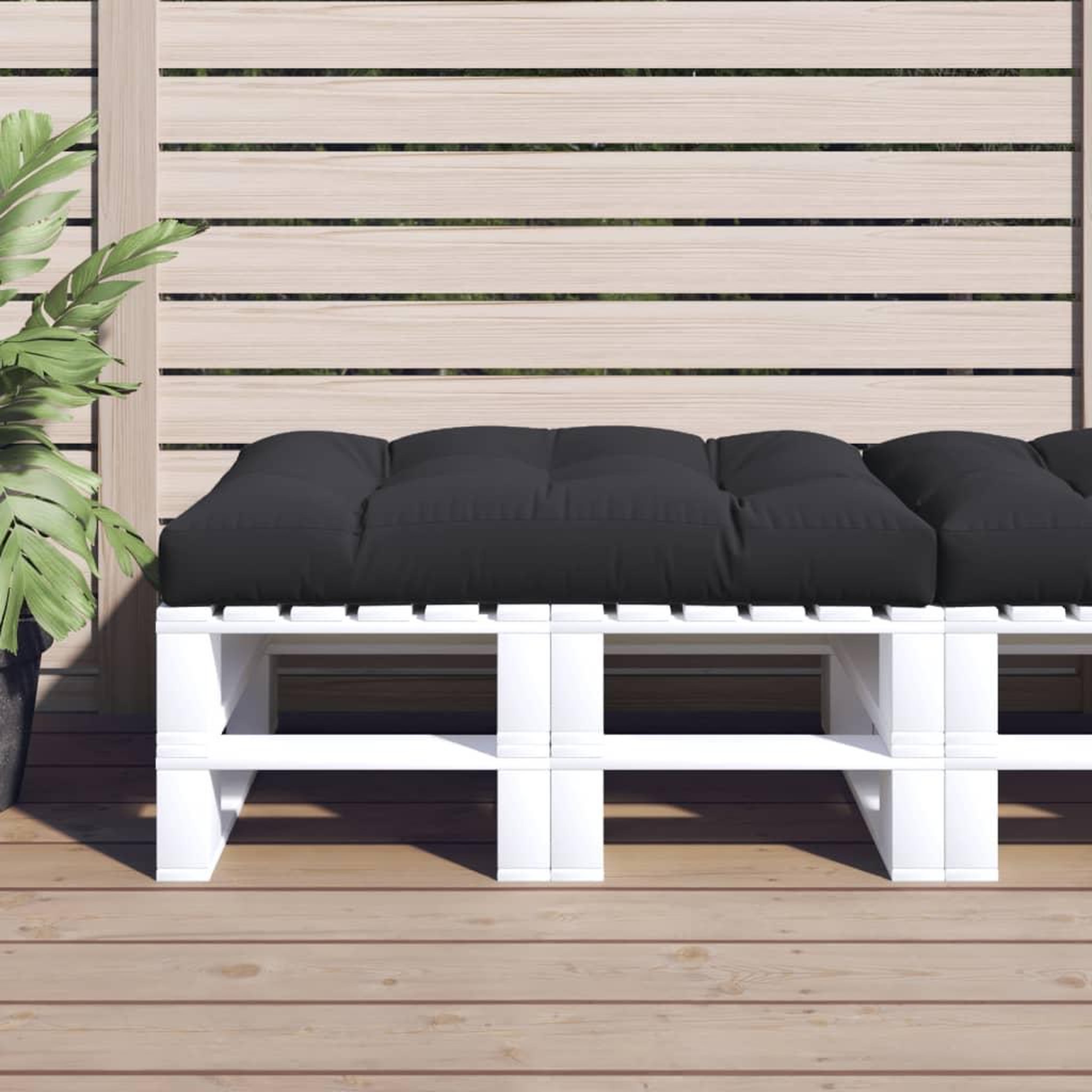 Voir la diapositive 1 : VIDAXL Coussin de palette noir 120x80x12 cm tissu