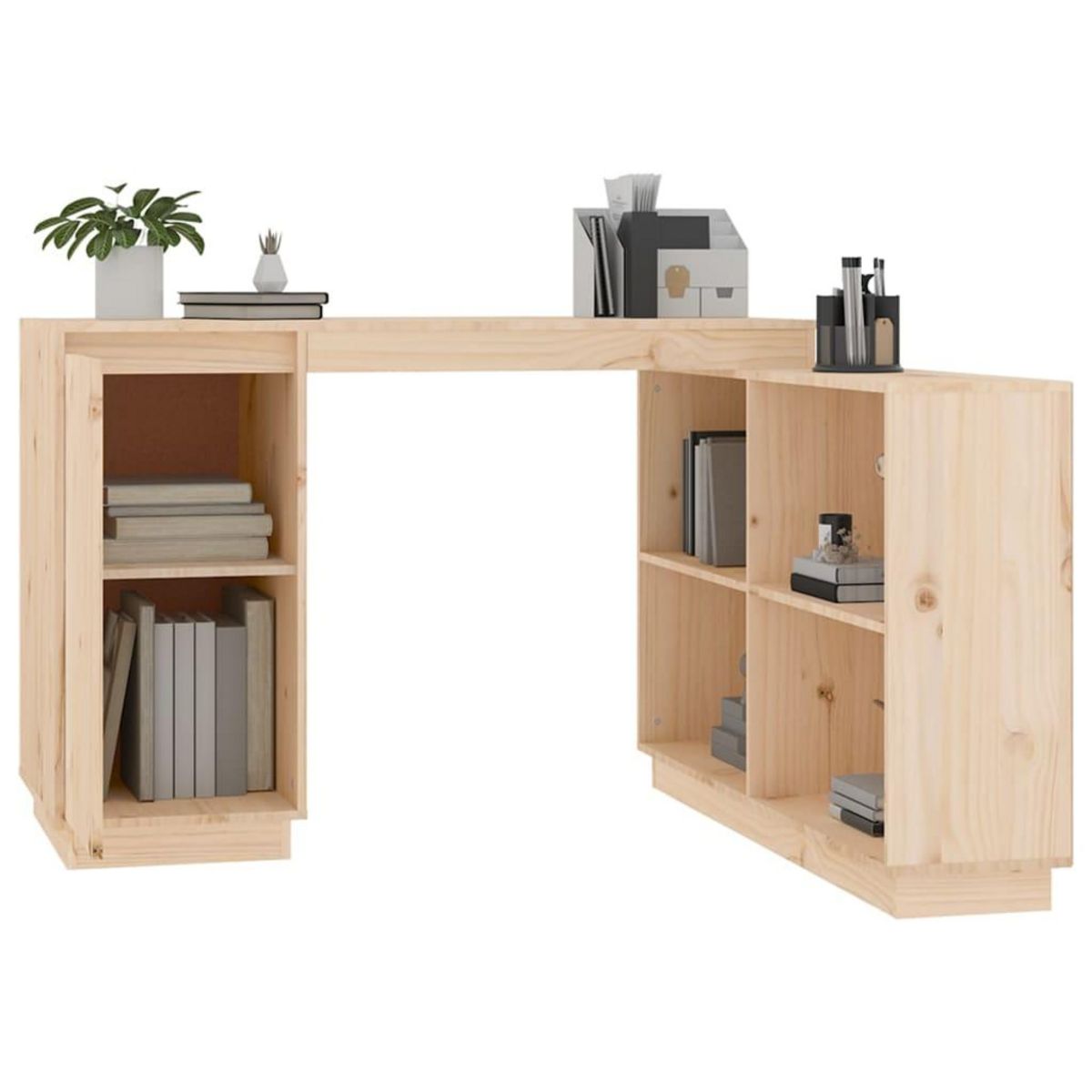 VIDAXL Bureau 110x50x75 cm Bois massif de pin