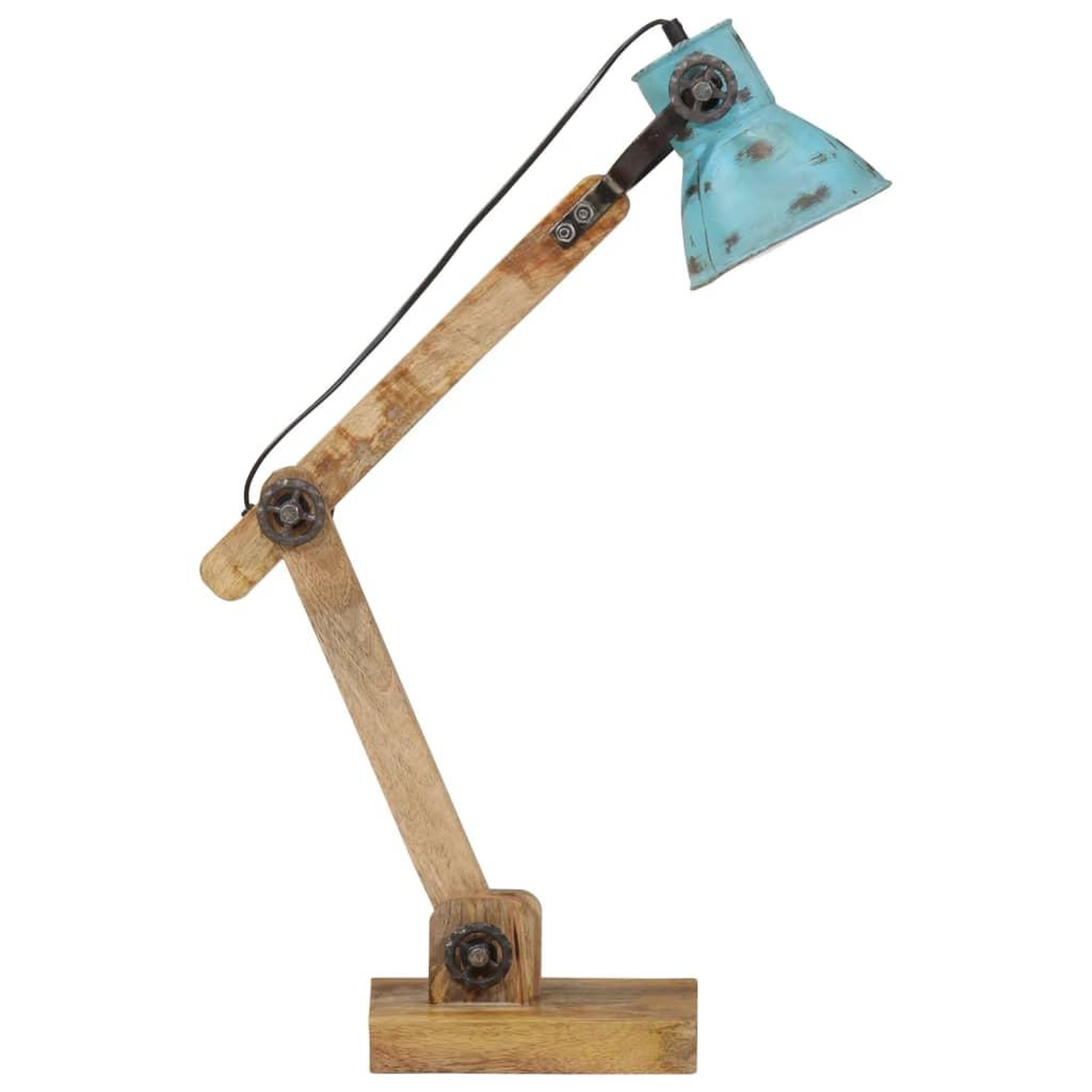 Voir la diapositive 4 : VIDAXL Lampe de bureau 25 W bleu delave 23x18x96 cm E27