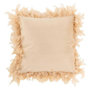 Voir la diapositive 1 : Paris Prix Coussin Déco  Plumes  45cm Rose Beige