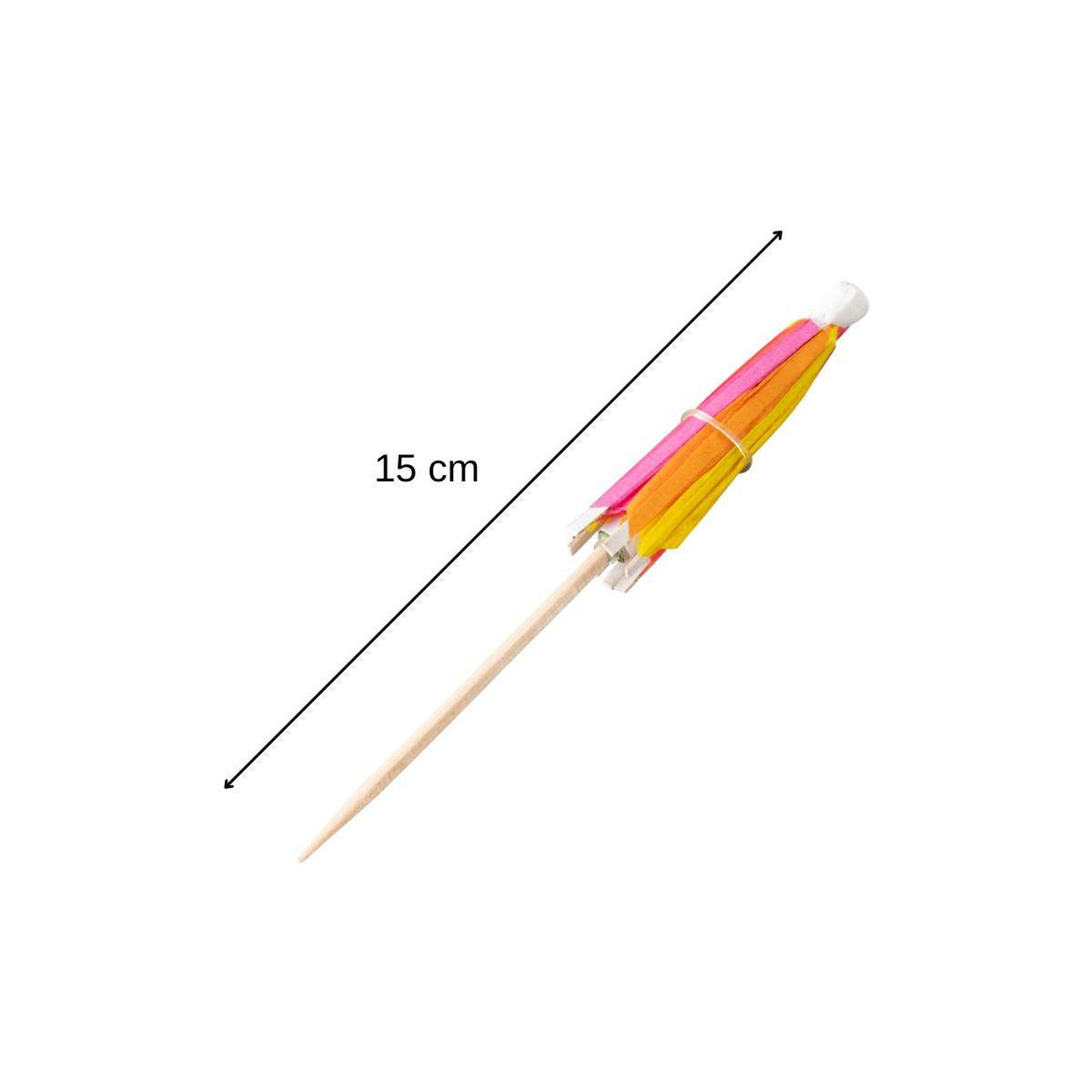 Voir la diapositive 3 : Fackelmann Lot de 15 mini parasols pour cocktail fackelmann nature