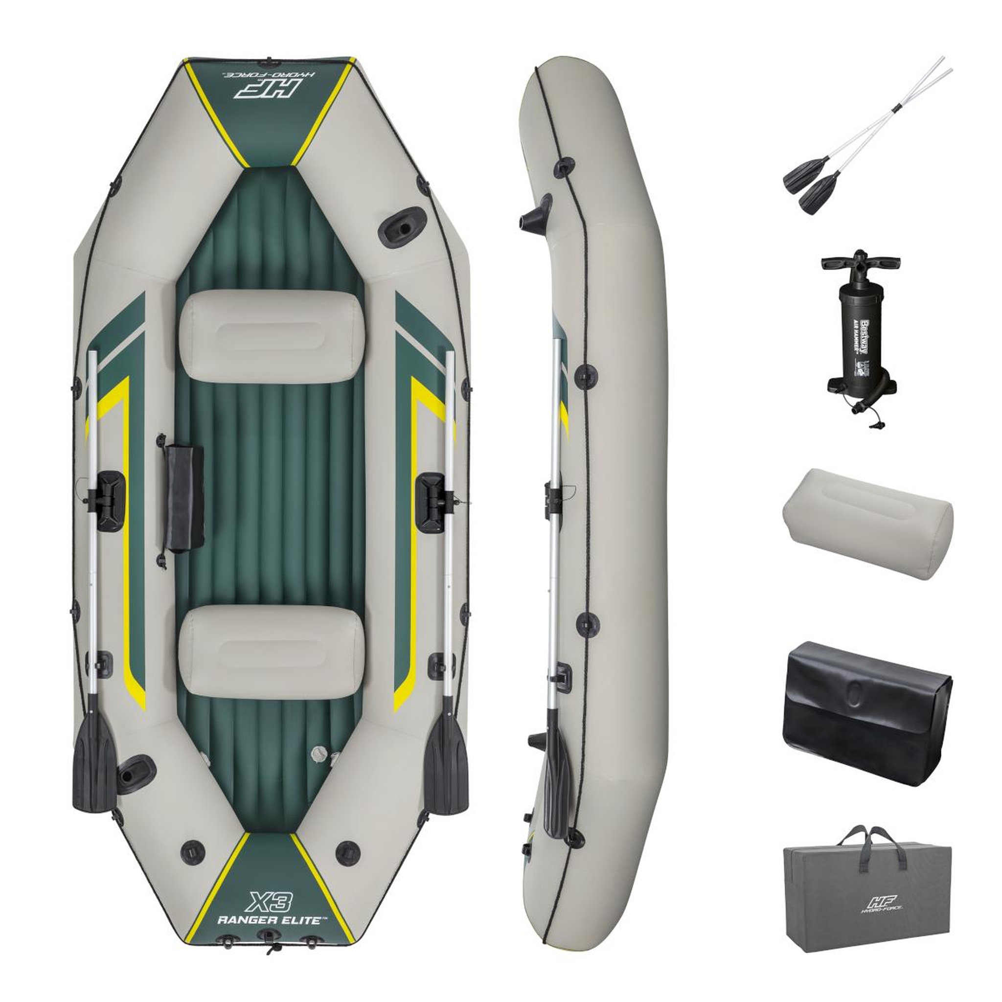 BESTWAY Bateau raft gonflable 3 places ranger elite 2,95 m - 65160