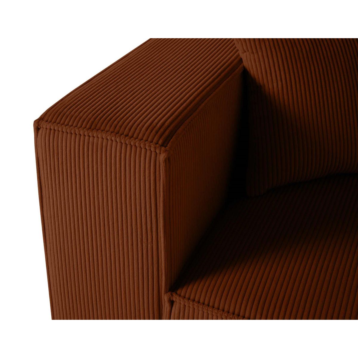 LISA DESIGN Arty - module d'assise gauche - en velours côtelé