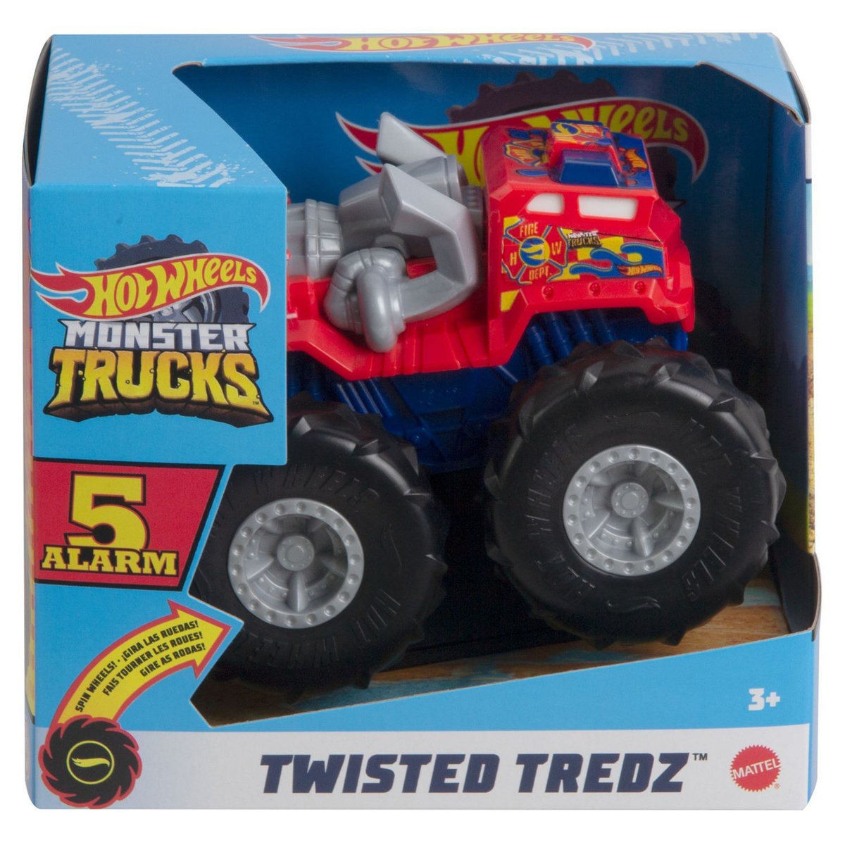 MATTEL Hot Wheels - Véhicule Monster Trucks 1/43 - 5 alarm