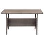 Voir la diapositive 3 : VIDAXL Table de jardin Gris 120x70x66 cm Resine tressee