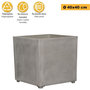 Voir la diapositive 2 : ART PLAST Pot de Fleur Carré Gris 50L 40x40cm - Jardinière Extérieure Balcon Terrasse Jardin ARTPLAST